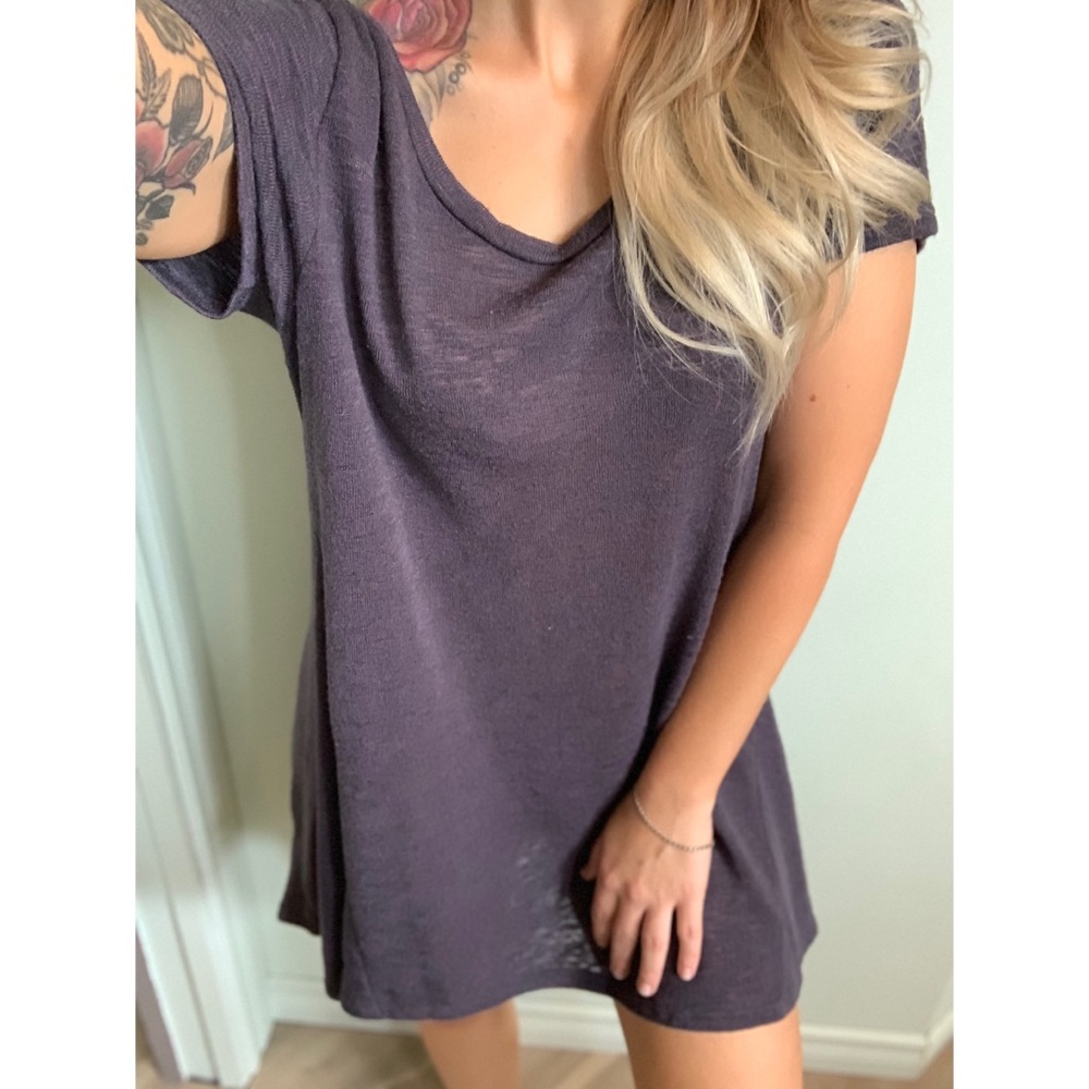 COPY - Small, Kimchi Blue, charcoal grey tee shirt dress